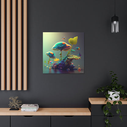 Beautiful Mushroom Luminating Colorful Bliss 6 Canvas Gallery Wraps