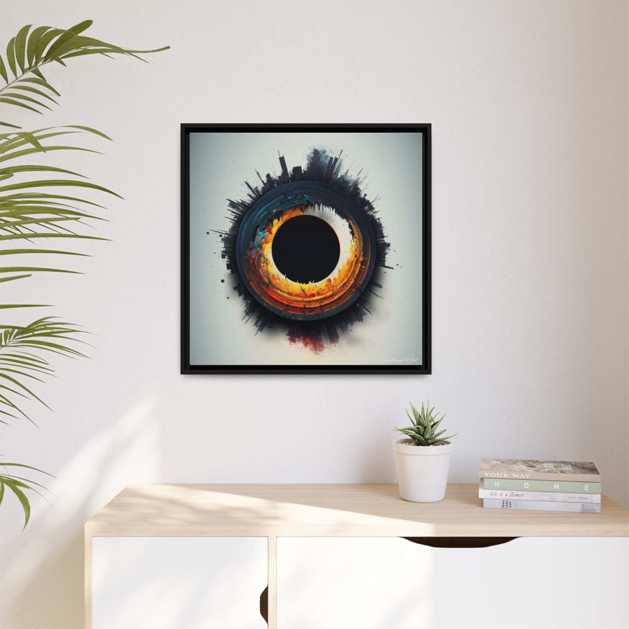 Eclipse of Industry, Art Print — Colorful Modern Wall Canvas