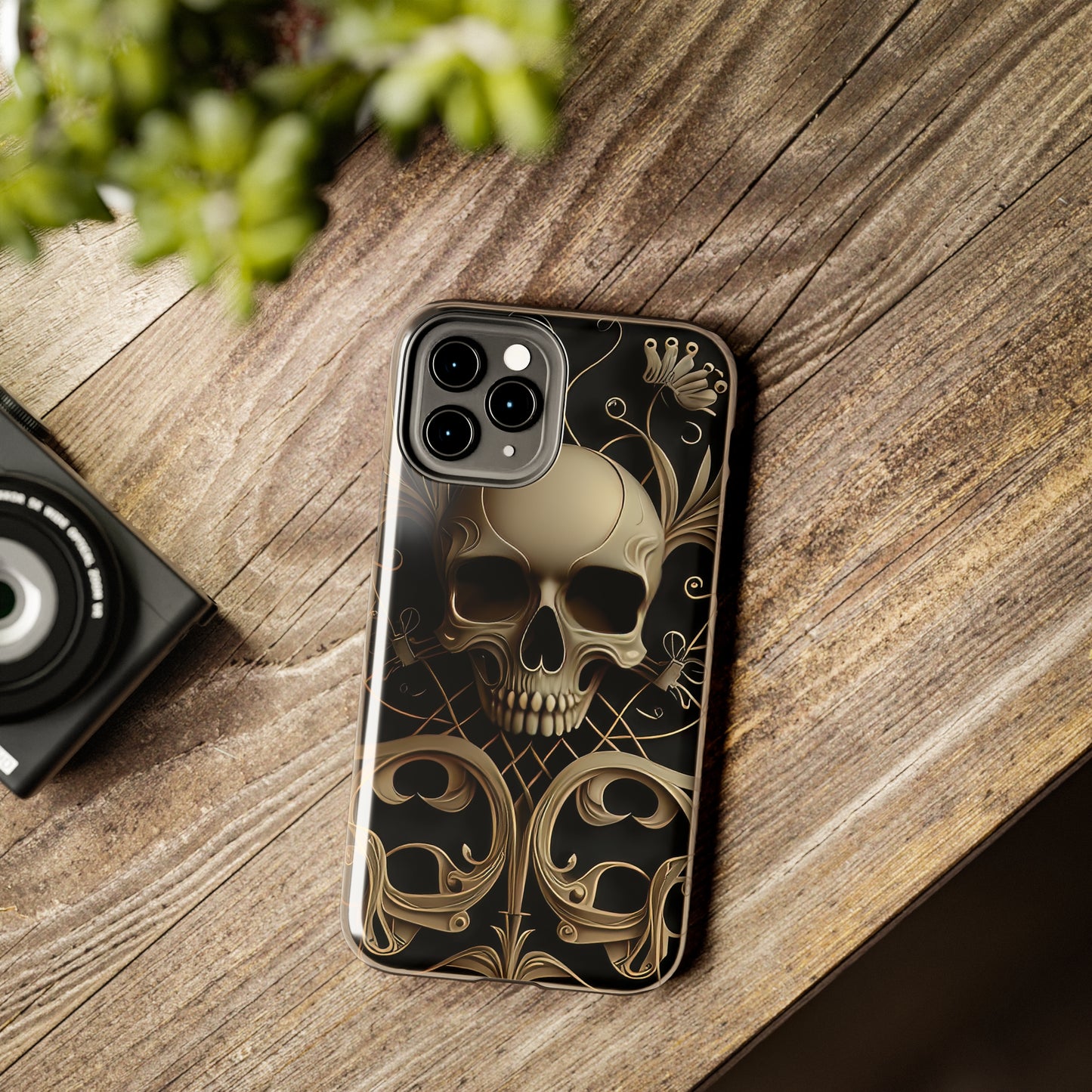 Metallic Chrome Skulls and classic Designed 1 Tough Phone Cases