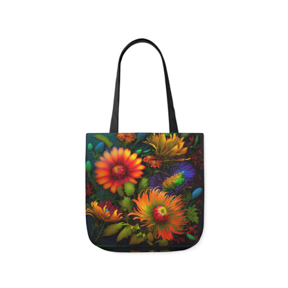 Bold And Beautiful Flowers Style One Polyester Canvas Tote Bag (AOP)