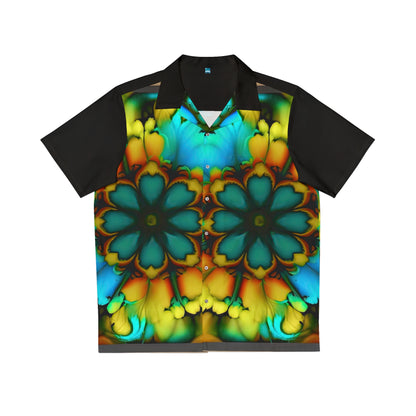 Bold And Beautiful Tie Dye B 3 Blue Yellow Men's Hawaiian Shirt (AOP)