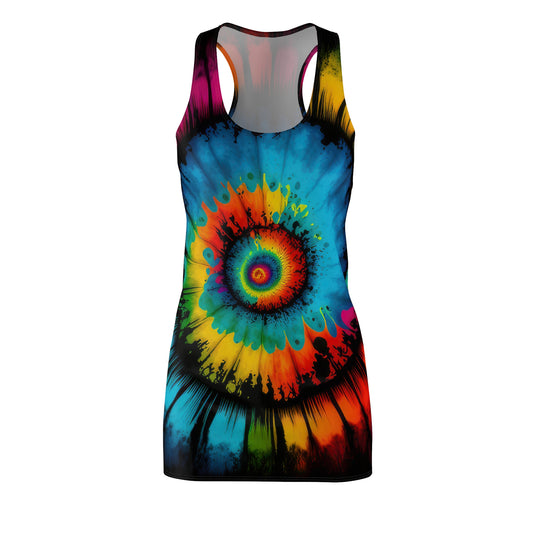 Bold And Beautiful Tie Dye Style Four B,  Women's Cut & Sew Racerback Dress (AOP)