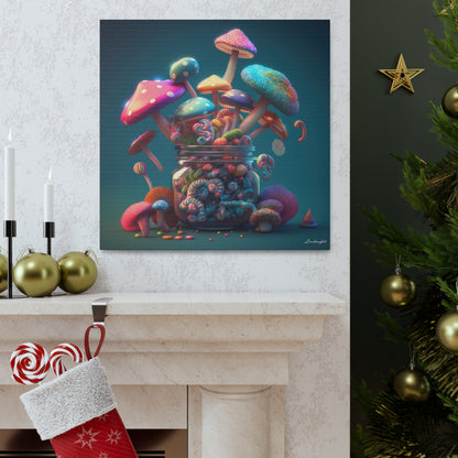 Beautiful Mushroom Luminating Colorful Bliss 11 Canvas Gallery Wraps