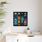 Elemental Currents, Art Print — Colorful Modern Wall Canvas