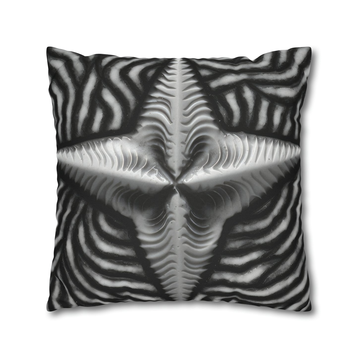 Beautiful Stars Abstract Star Style Black And White Spun Polyester Square Pillow Case