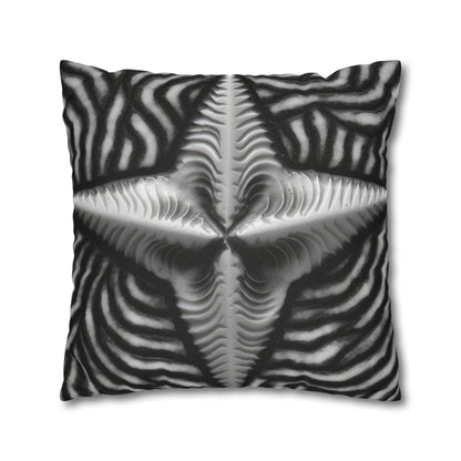 Beautiful Stars Abstract Star Style Black And White Spun Polyester Square Pillow Case