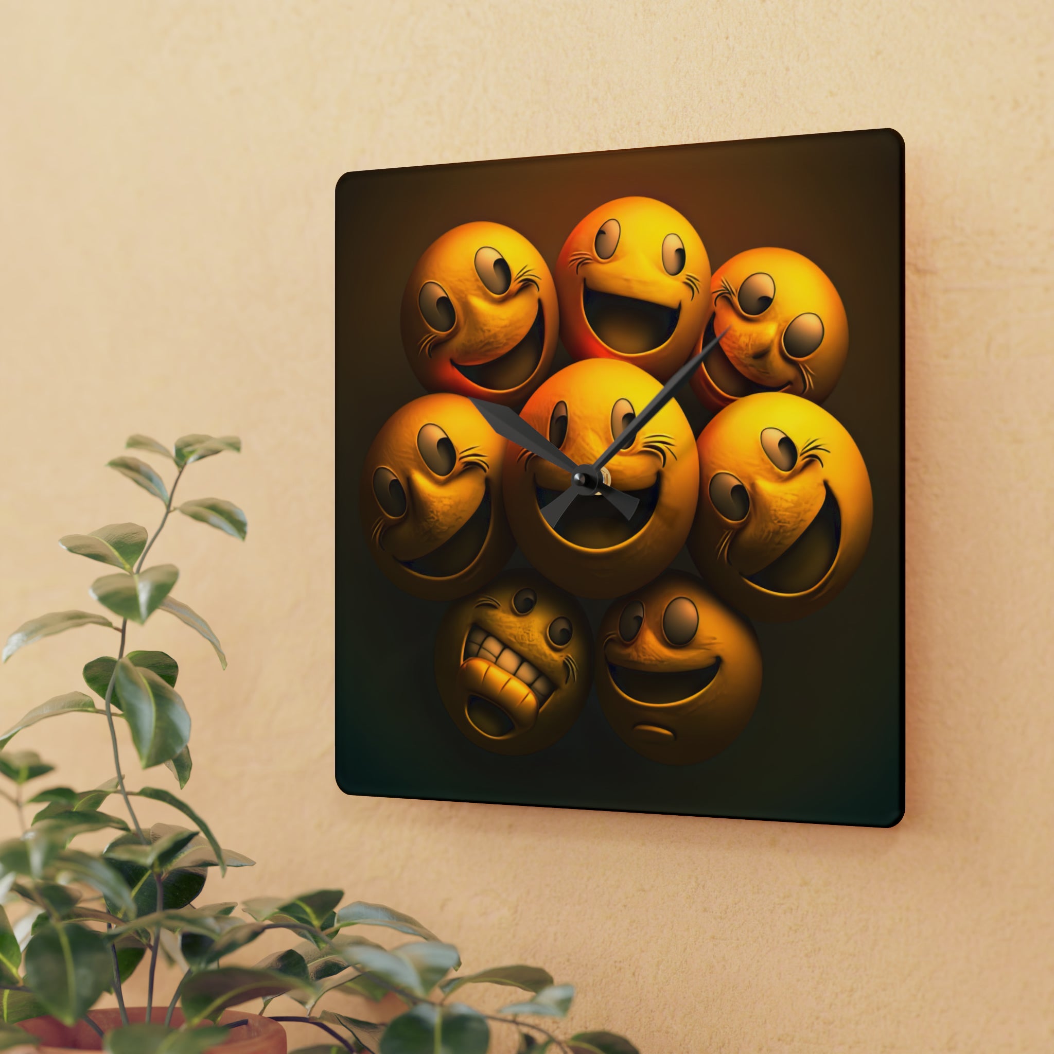Happiest Of Faces Smiling, Style 1 Wall Clock