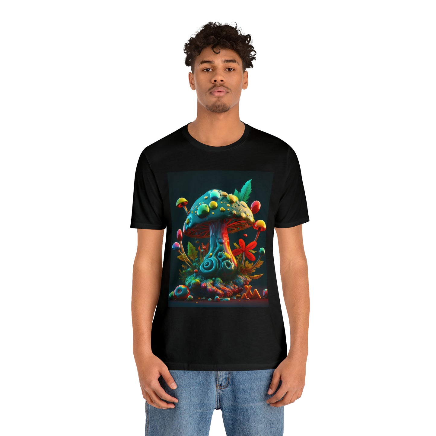 Hippie Mushroom Color Candy Style Design Style 5 Unisex Jersey Short Sleeve Tee