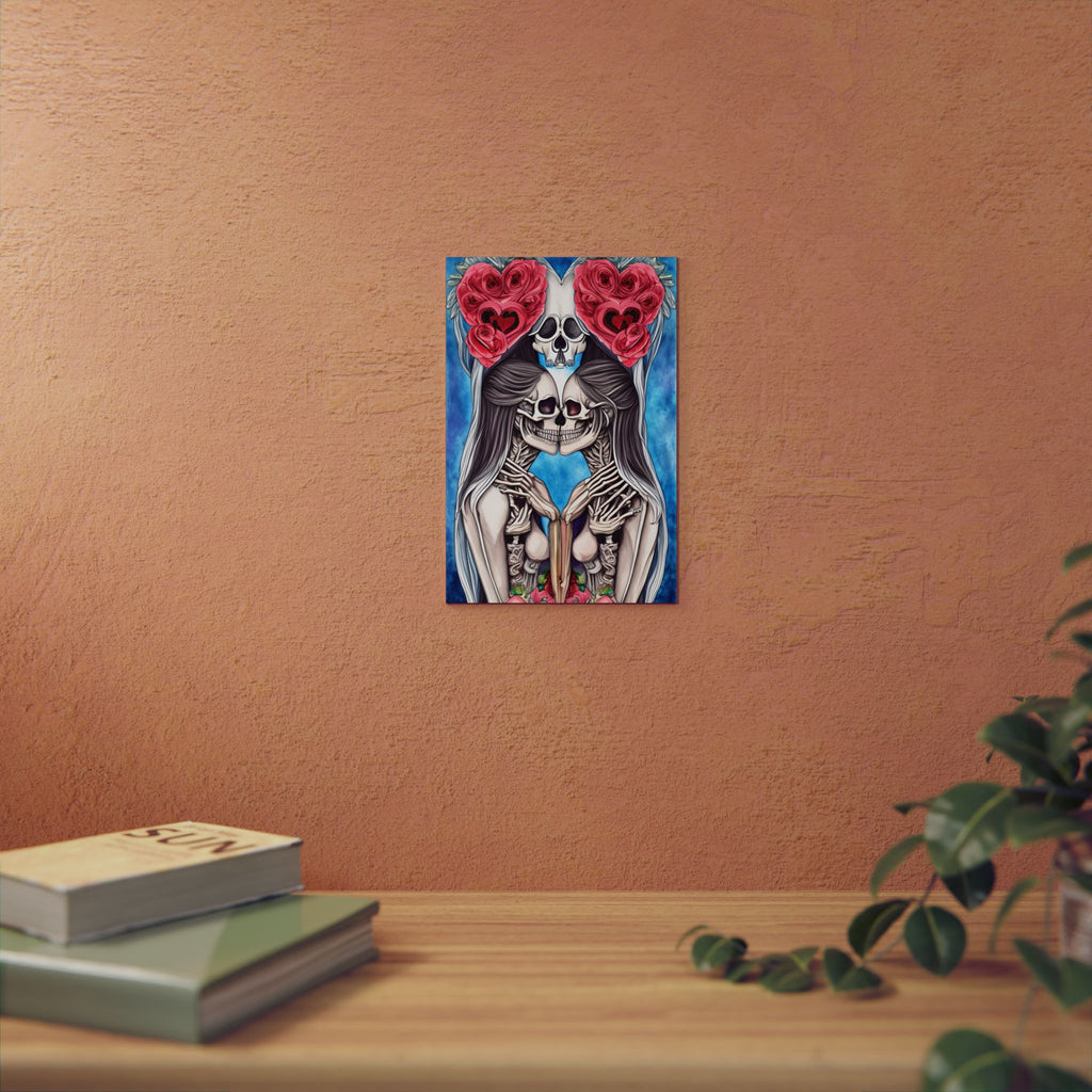 Love Shows No Time Boundaries Skulls, Image By Loewenkind Creations Aluminum Composite Panels