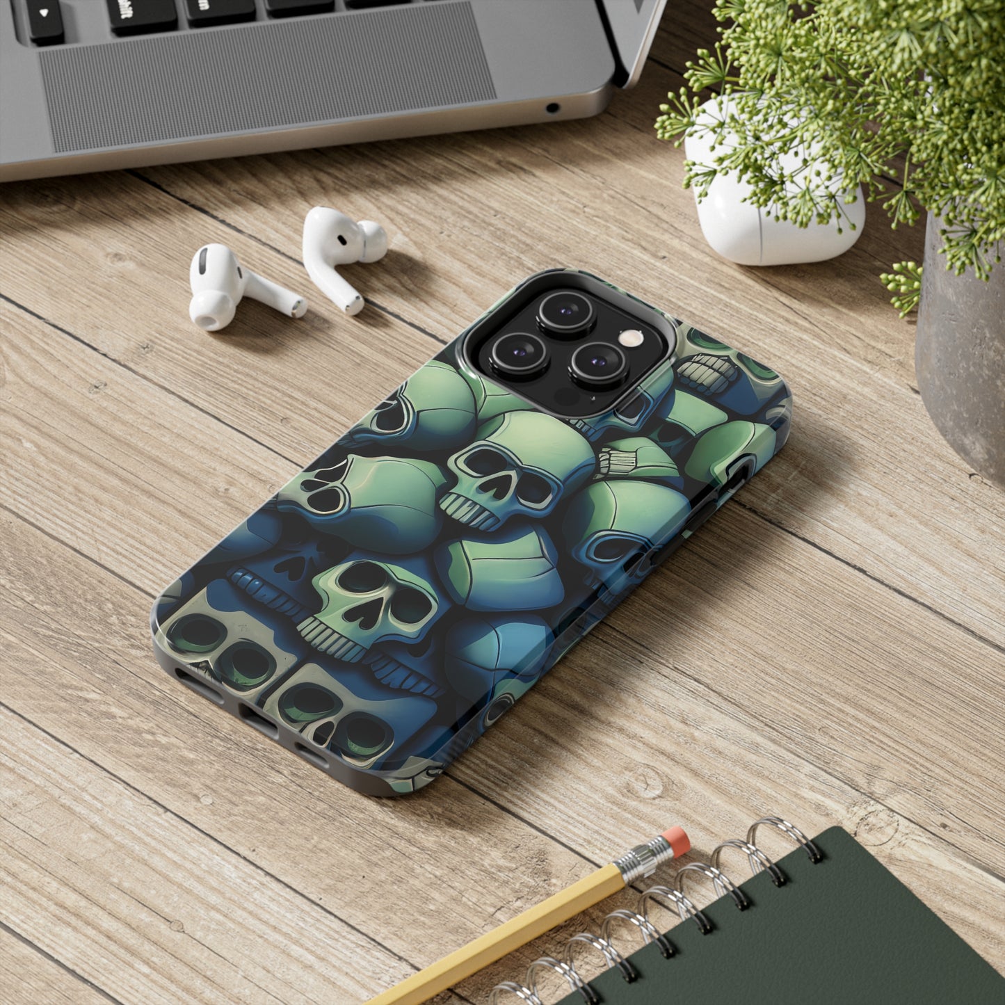 Metallic Chrome Skulls and classic Designed 10 Tough Phone Cases