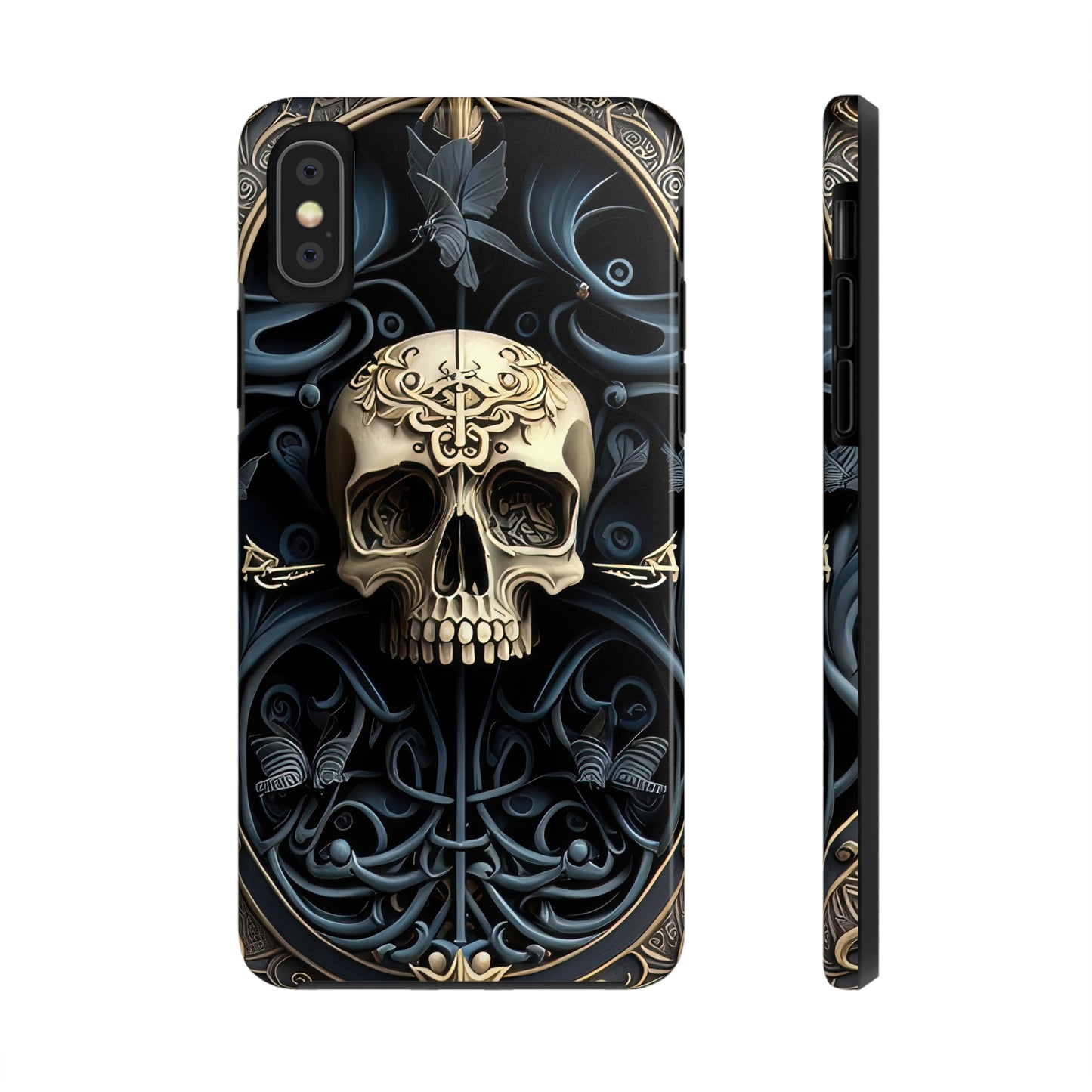 Metallic Chrome Skulls and classic Designed 6 Tough Phone Cases