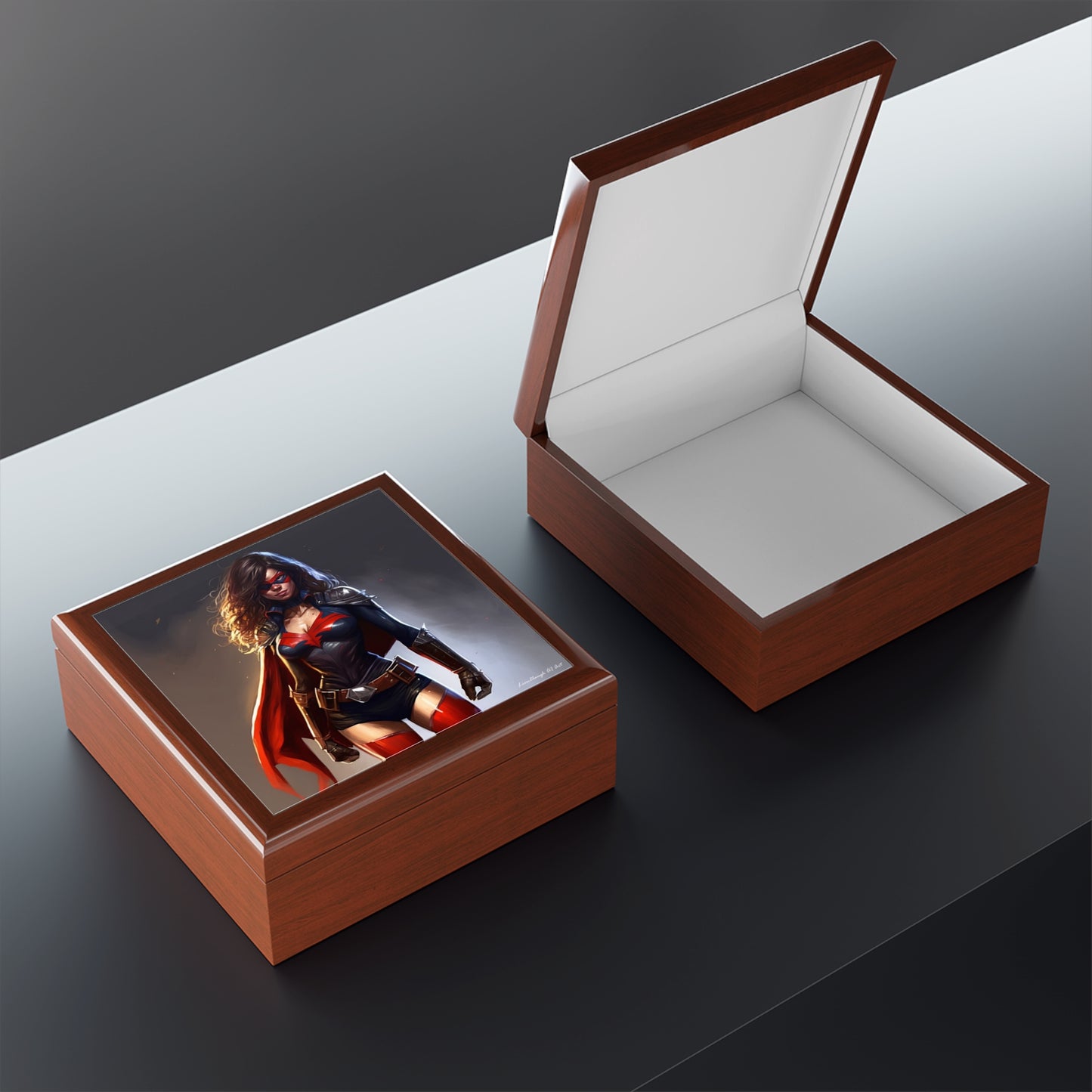 Superhero In All Forms, Black or Brown Jewelry Box