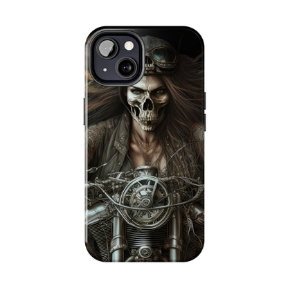 Skull Motorcycle Rider, Ready to Tear Up Road On Beautiful Bike 10 Tough Phone Cases