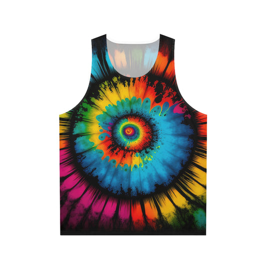 Bold And Beautiful Tie Dye Style Four Unisex Tank Top (AOP)