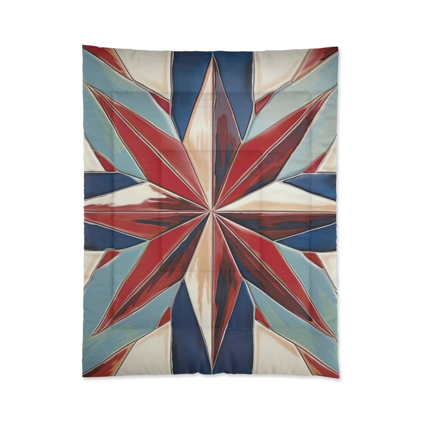 Beautiful Stars Abstract Star Style Red, White, And Blue Comforter