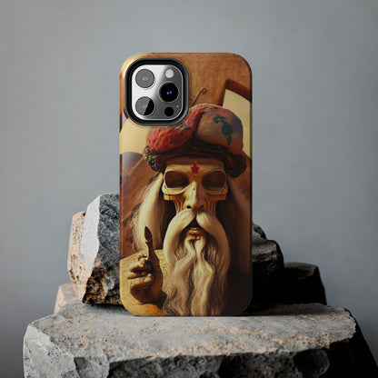 Wise Man In Dessert With Beard And Peace Sign Tough Phone Cases