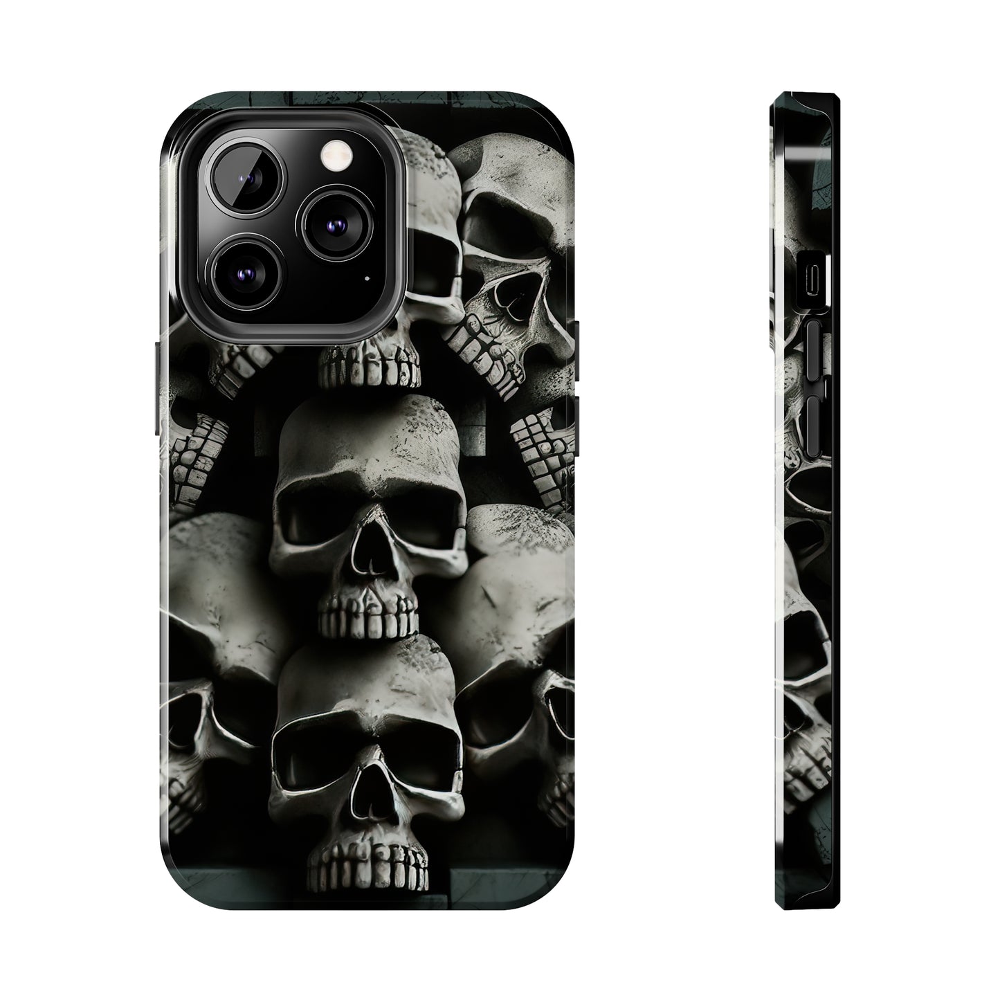 Metallic Chrome Skulls and classic Designed 11 Tough Phone Cases