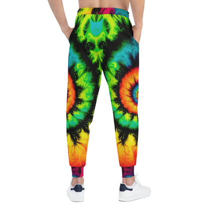 Bold And Beautiful Tie Dye Style Three Athletic Joggers (AOP)