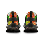 Beautifully Designed Orange, Yellow And Green Marijuana Leave Men's Mesh Sneakers