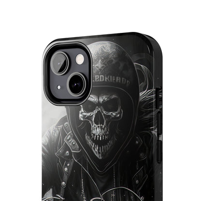 Skull Motorcycle Rider, Ready to Tear Up Road On Beautiful Bike 7 Tough Phone Cases