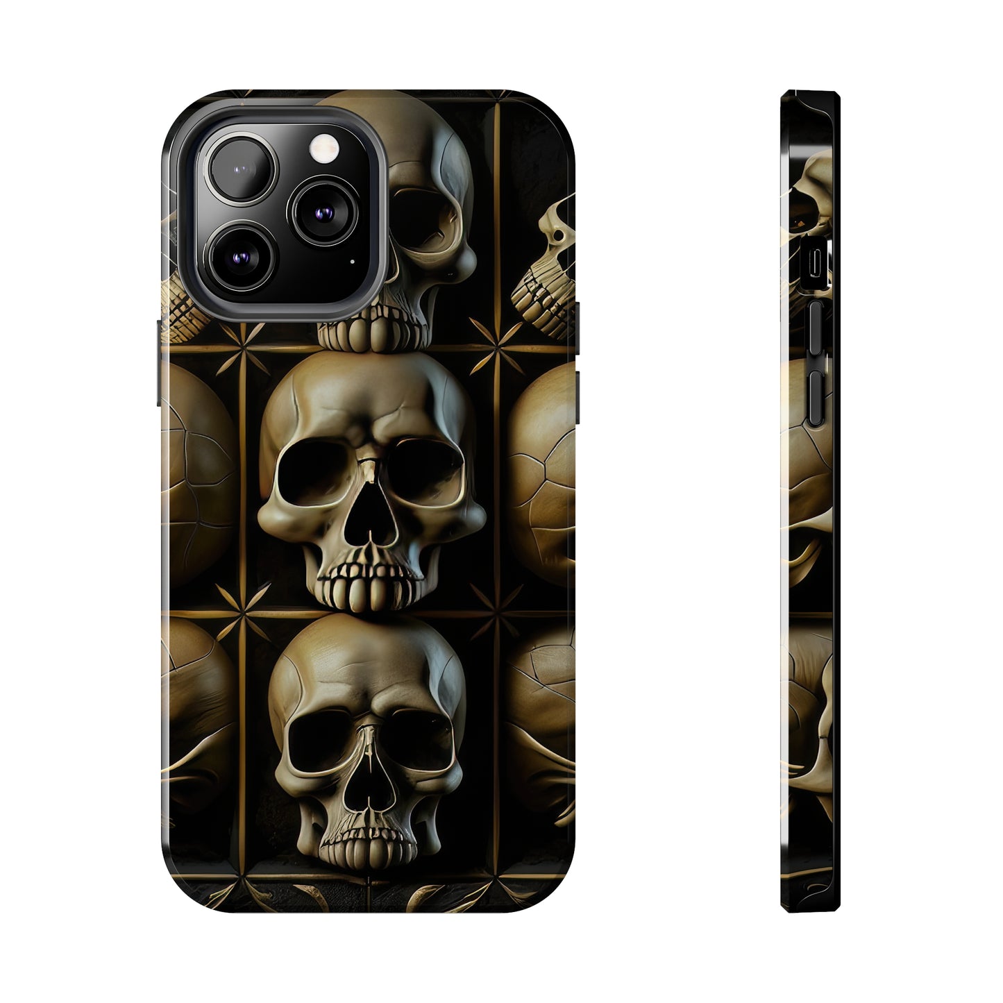 Metallic Chrome Skulls and classic Designed 19 Tough Phone Cases