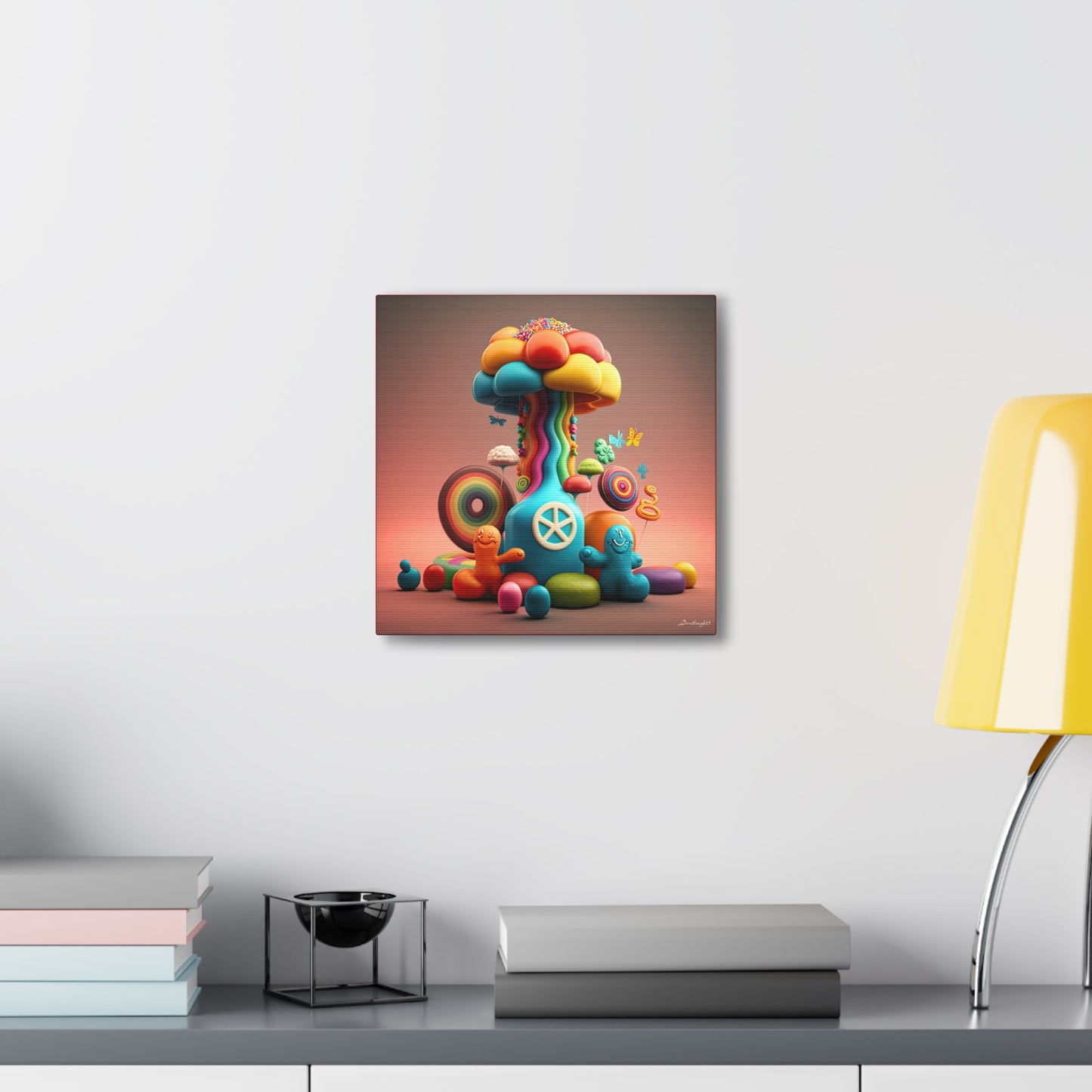 Gummy-Candy Style Mushroom Fun Bliss Canvas Gallery Wraps