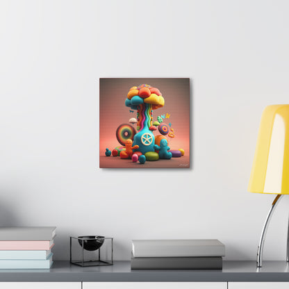 Gummy-Candy Style Mushroom Fun Bliss Canvas Gallery Wraps