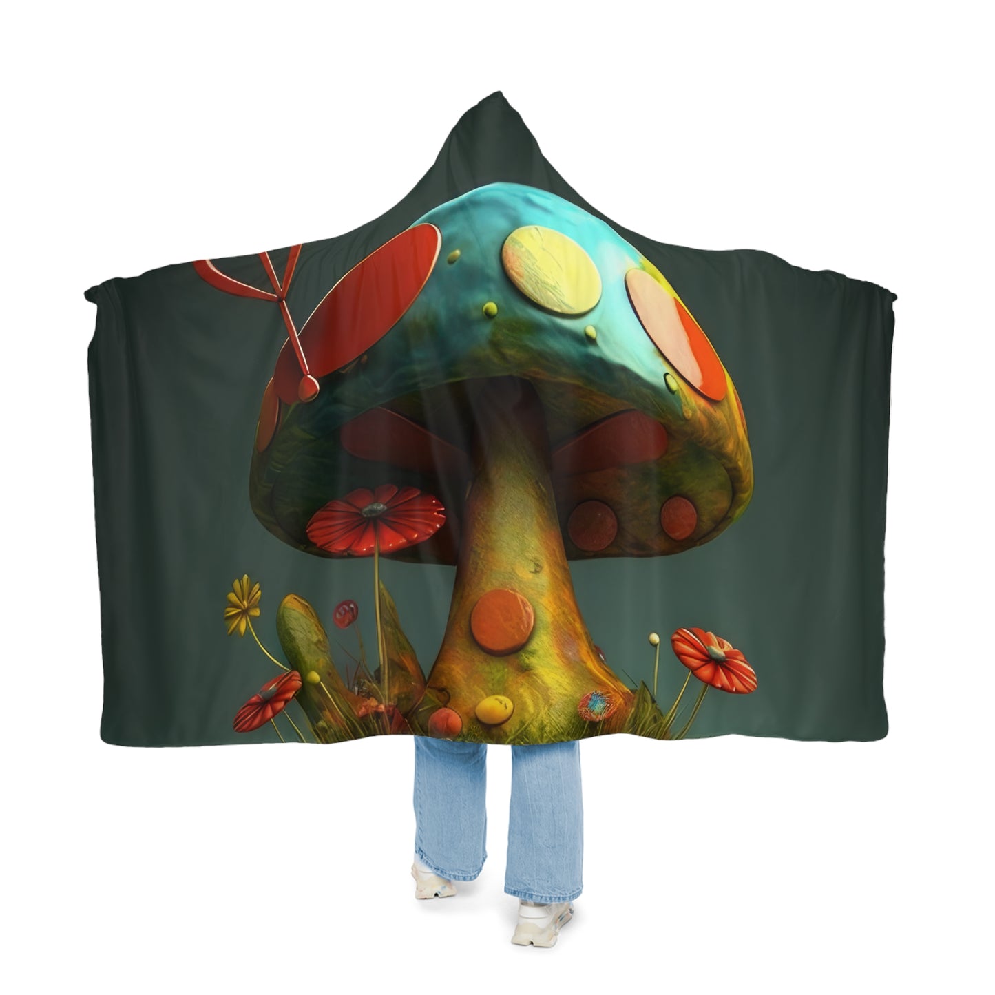 Hippie Mushroom Color Candy Style Design Style 3 Snuggle Blanket