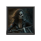Biker Skull Chic on Motorcycle Jewelry Box Jewelry Box
