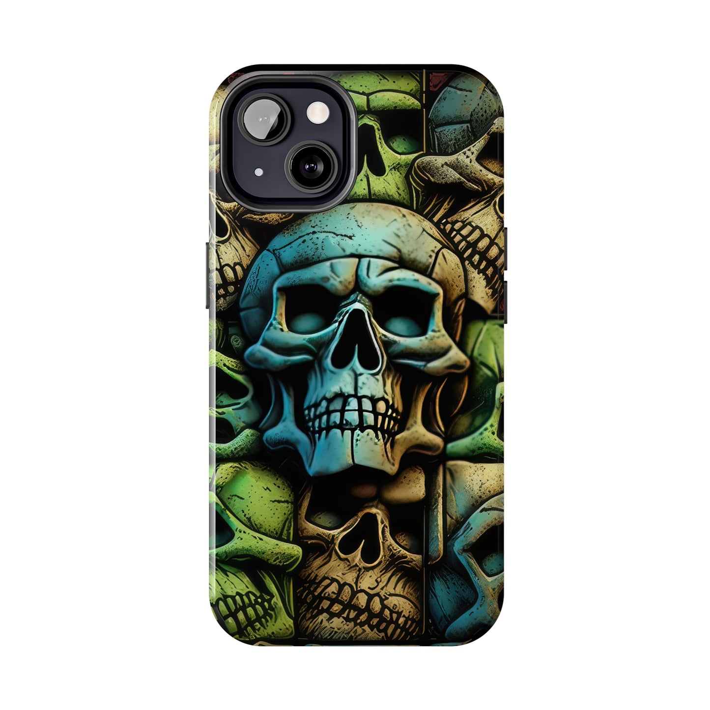 Metallic Chrome Skulls and classic Designed 13 Tough Phone Cases