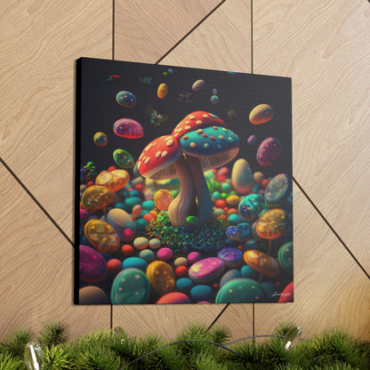 Beautiful Mushroom Luminating Colorful Bliss Canvas Gallery Wraps