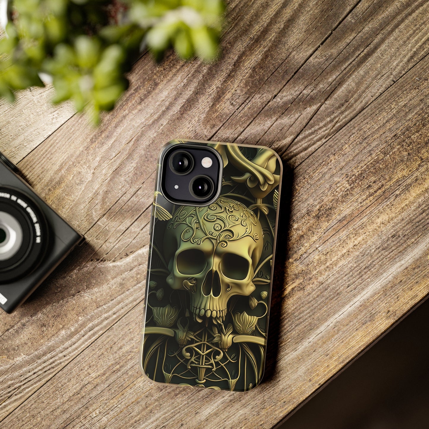 Metallic Chrome Skulls and classic Designed 3 Tough Phone Cases