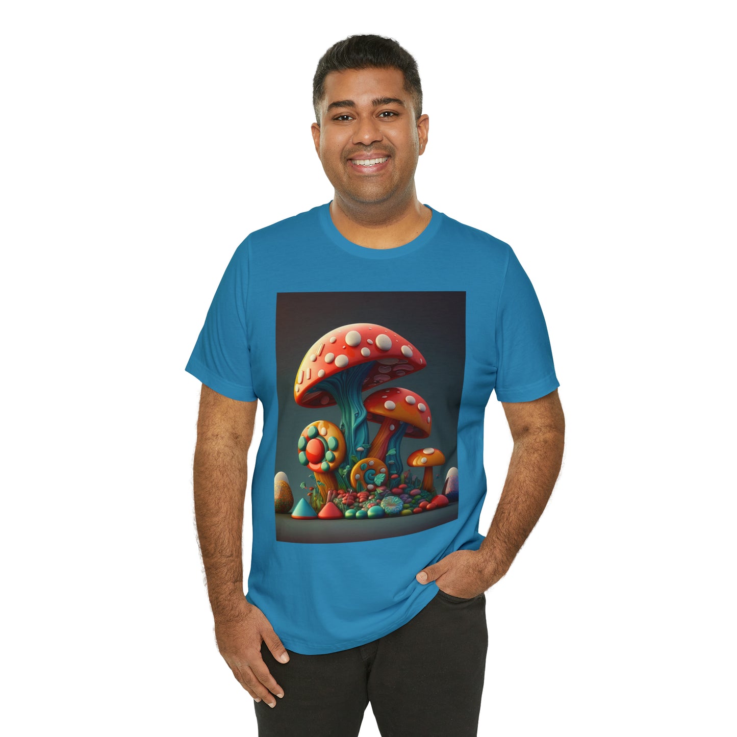 Hippie Mushroom Color Candy Style Design Style 6 Unisex Jersey Short Sleeve Tee