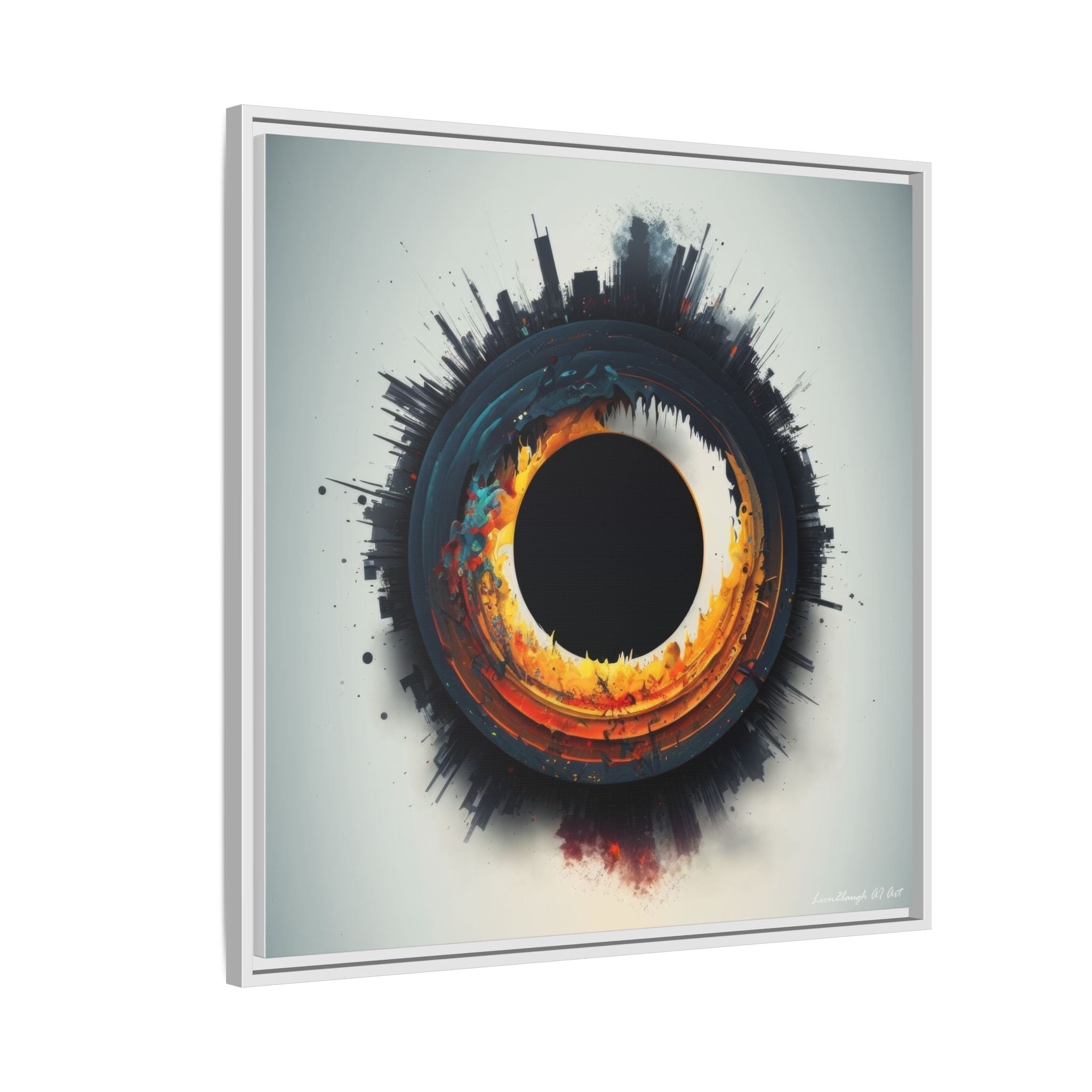Eclipse of Industry, Art Print — Colorful Modern Wall Canvas