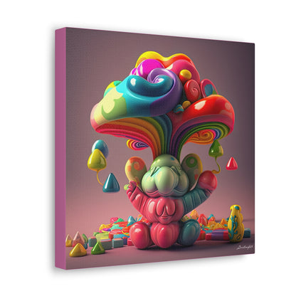 Gummy-Candy Style Mushroom Fun Bliss Cute Animal Canvas Gallery Wraps