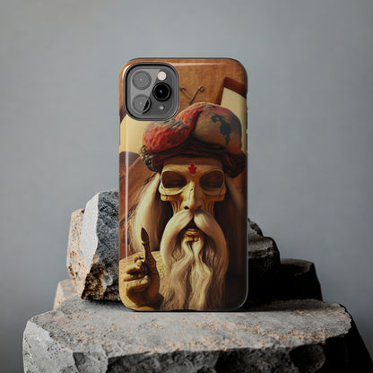 Wise Man In Dessert With Beard And Peace Sign Tough Phone Cases