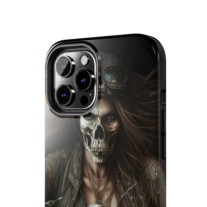 Skull Motorcycle Rider, Ready to Tear Up Road On Beautiful Bike 10 Tough Phone Cases