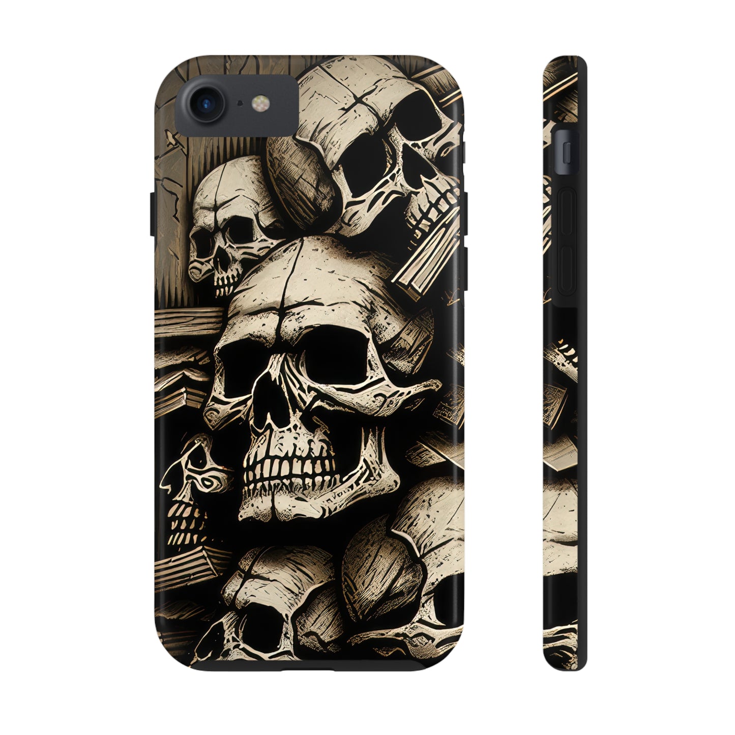 Metallic Chrome Skulls and classic Designed 14 Tough Phone Cases