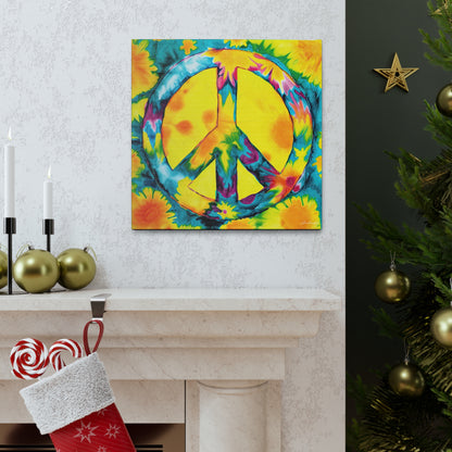 Coolio Tie Dye Hippie Peace Sign 10 Canvas Gallery Wraps