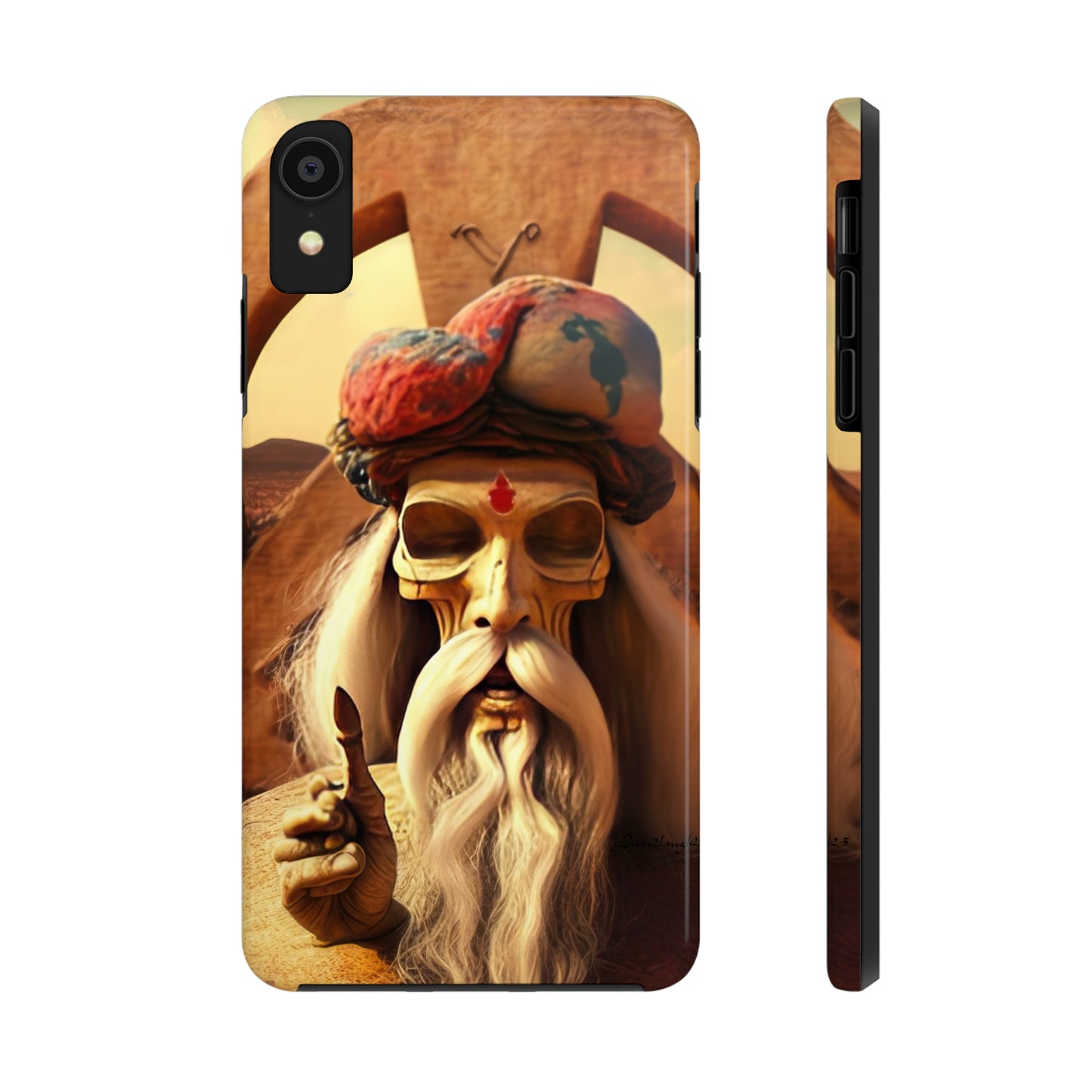 Wise Man In Dessert With Beard And Peace Sign Tough Phone Cases