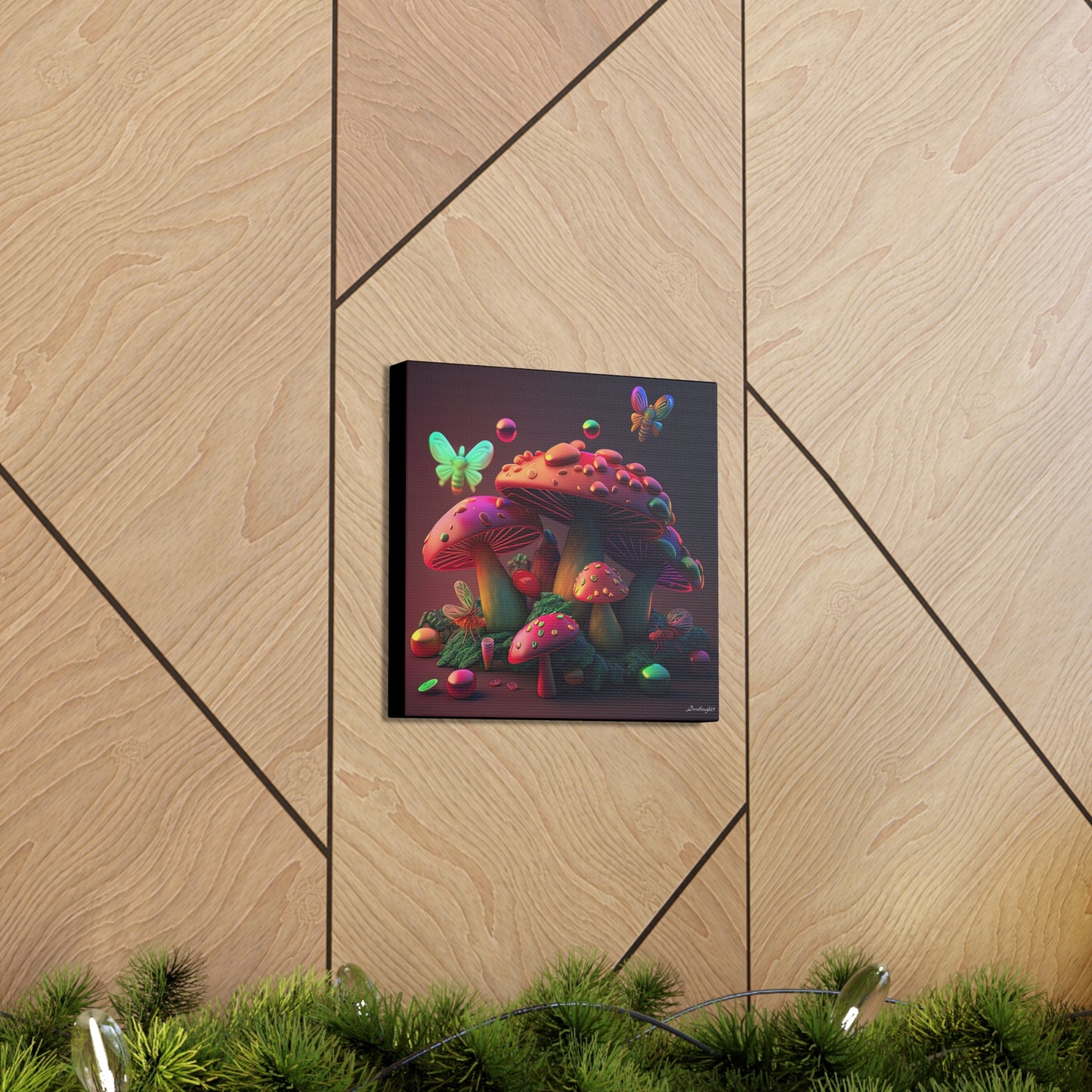 Beautiful Mushroom Luminating Colorful Bliss 8 Canvas Gallery Wraps