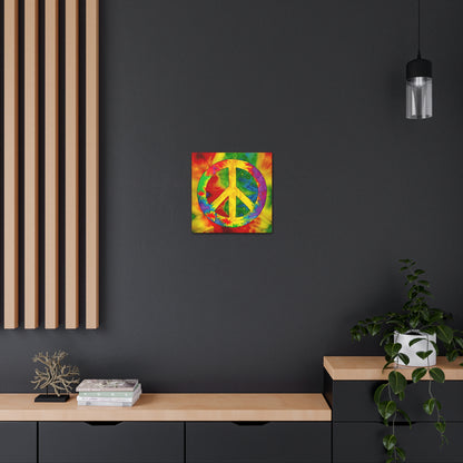 Coolio Tie Dye Hippie Peace Sign 2 Canvas Gallery Wraps