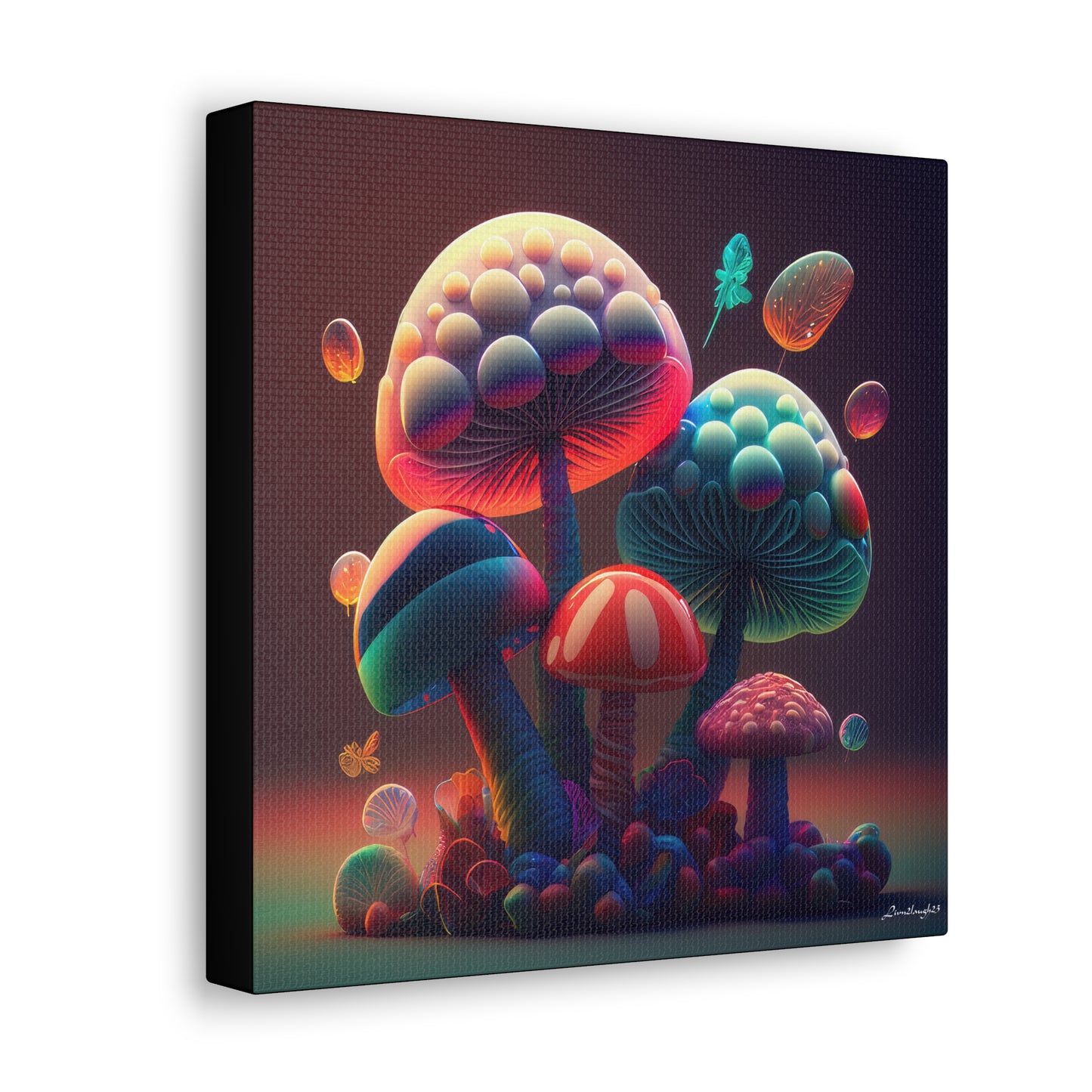 Beautiful Mushroom Luminating Colorful Bliss 5 Canvas Gallery Wraps