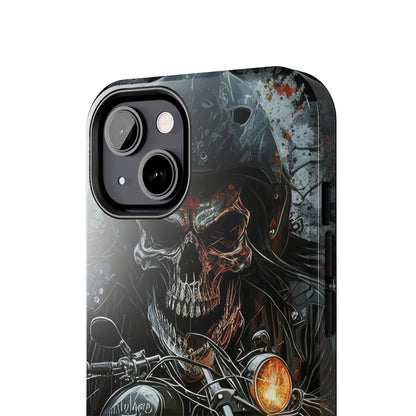 Skull Motorcycle Rider, Ready to Tear Up Road On Beautiful Bike 6 Tough Phone Cases