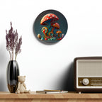 Hippie Mushroom Color Candy Style Design Style 4 Acrylic Wall Clock