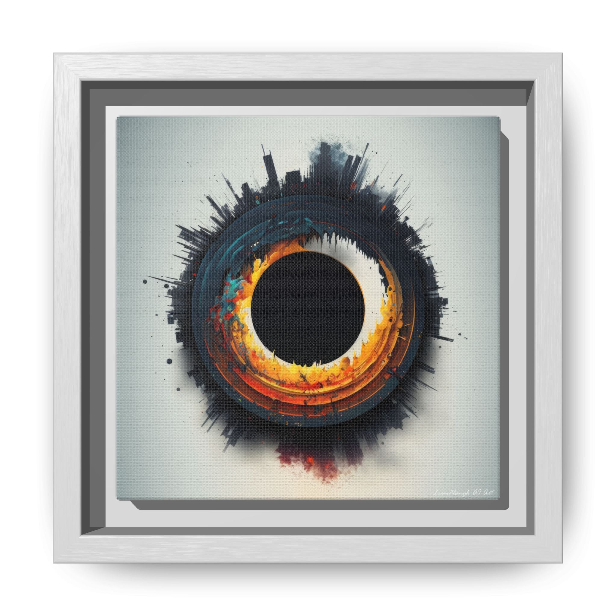 Eclipse of Industry, Art Print — Colorful Modern Wall Canvas