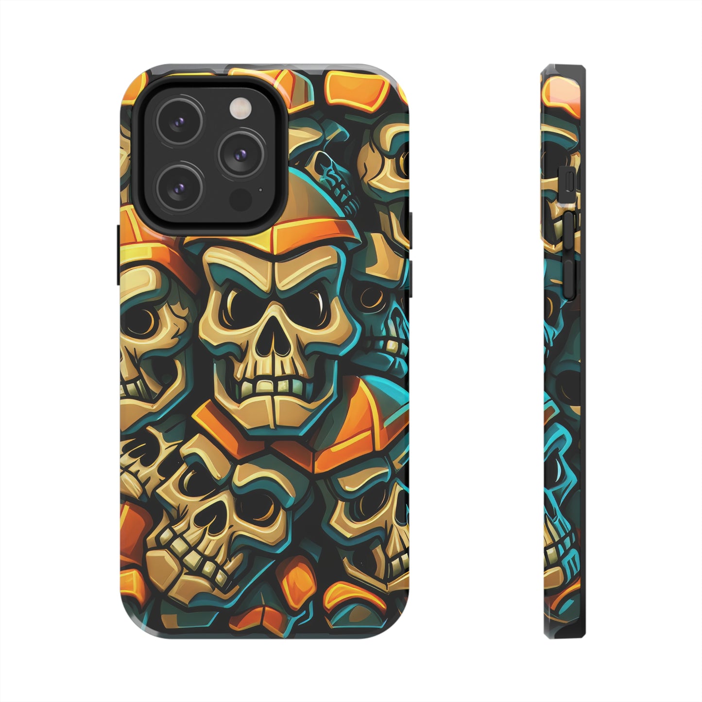 Metallic Chrome Skulls and classic Designed 16 Tough Phone Cases