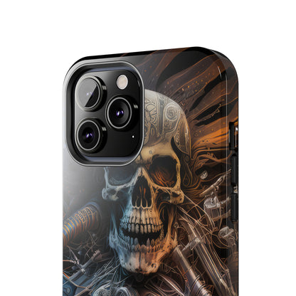 Skull Motorcycle Rider, Ready to Tear Up Road On Beautiful Bike 8 Tough Phone Cases