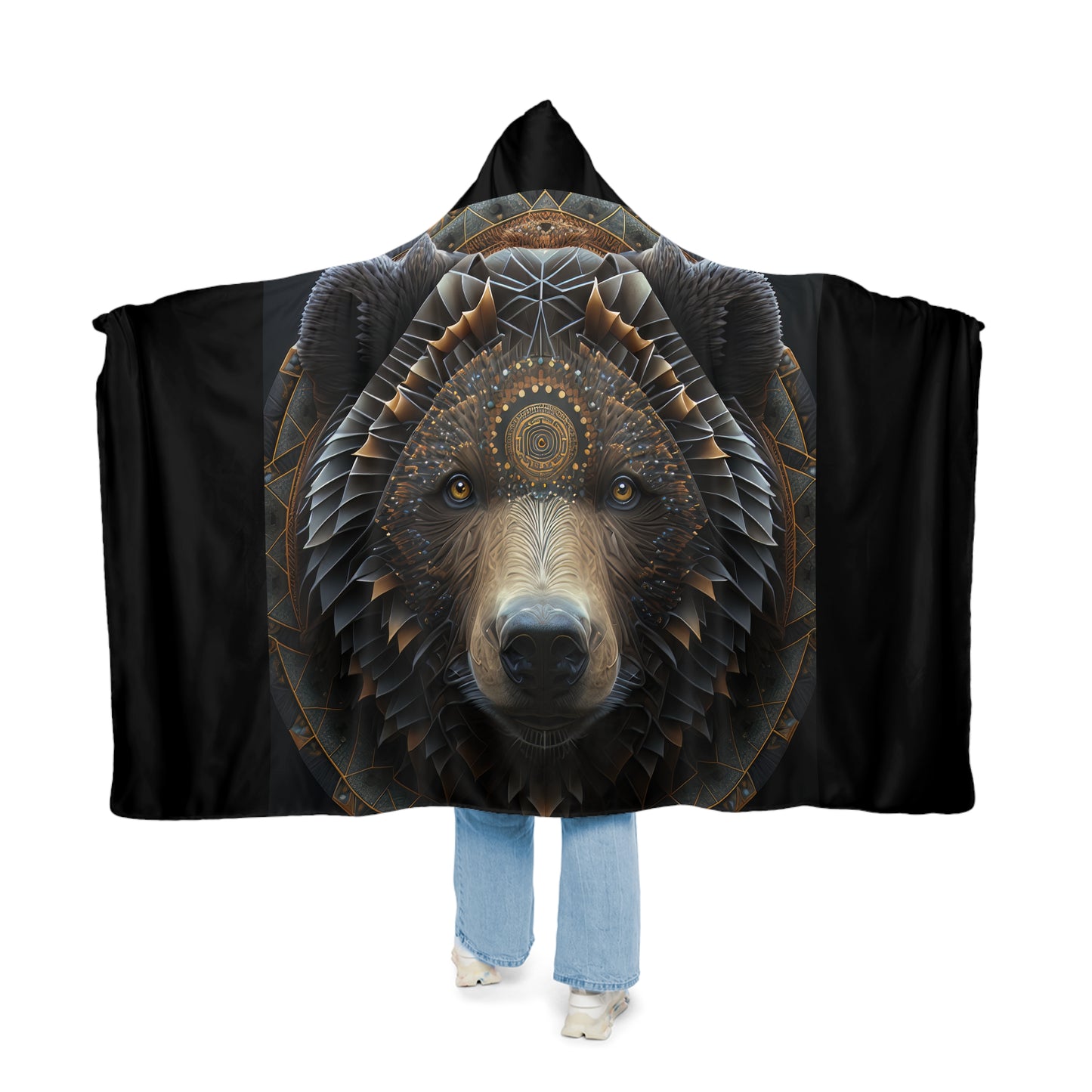 Strong Bear Head Style Two Snuggle Blanket