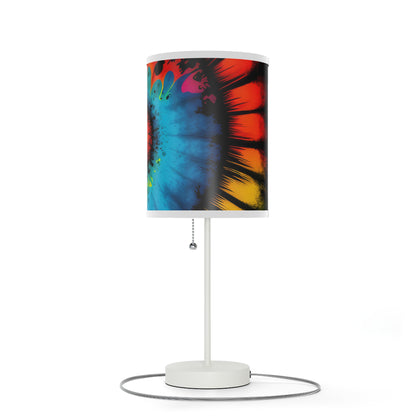 Bold And Beautiful Tie Dye Style 4 Lamp on a Stand, US|CA plug